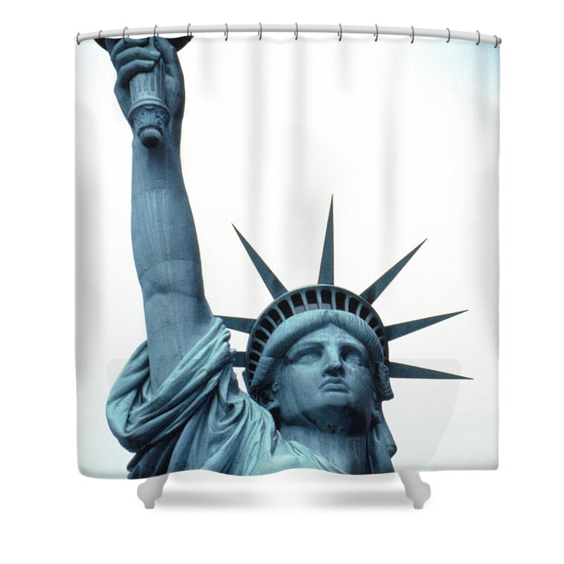 Statue Shower Curtain featuring the photograph Statue Of Liberty, New York by John Foxx