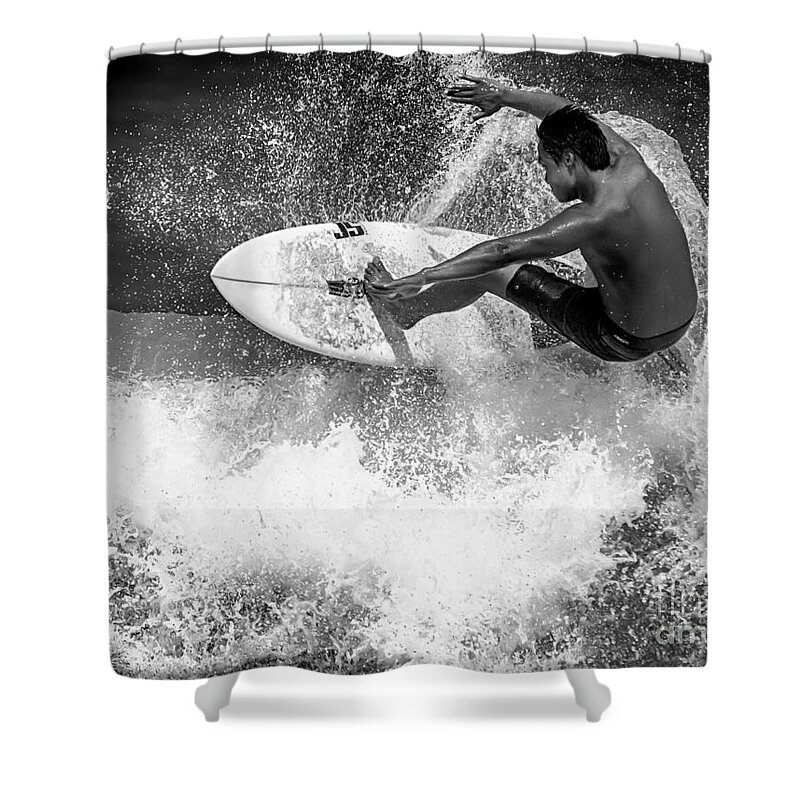 Beach Shower Curtain featuring the photograph Stick'n It by Eye Olating Images