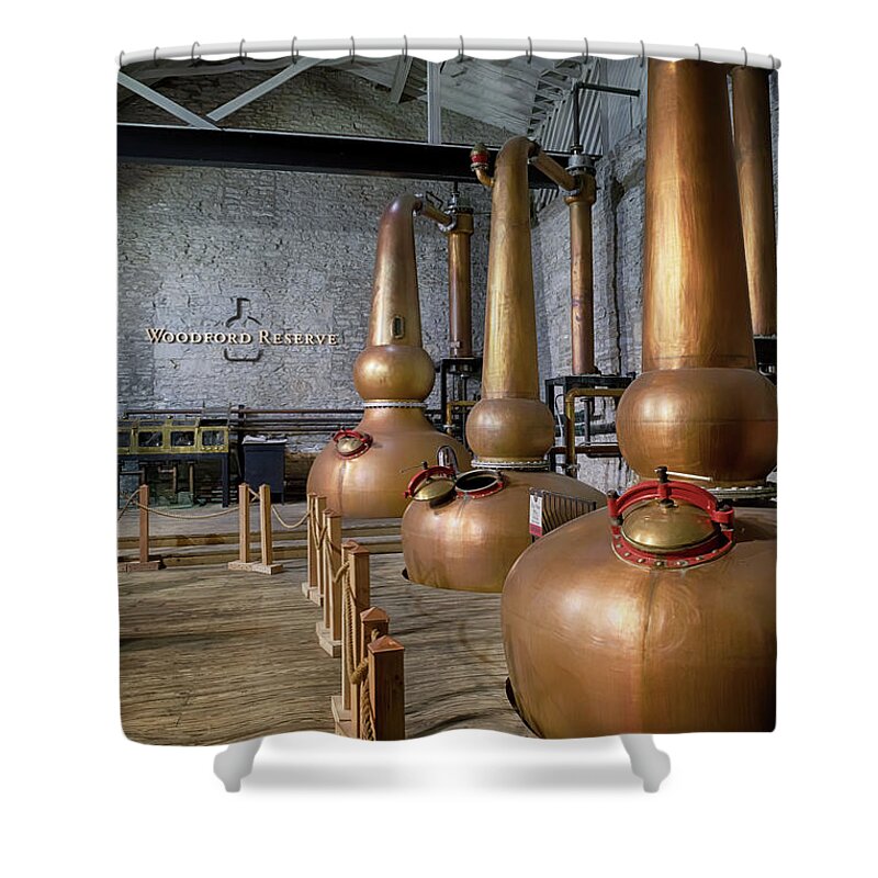 Woodford Reserve Shower Curtain featuring the photograph Stillroom at Woodford Reserve by Susan Rissi Tregoning