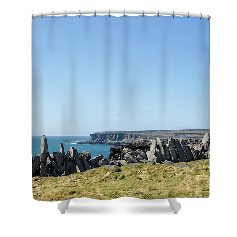 Tranquility Shower Curtain featuring the photograph Stone Wall by Michelle Mcmahon