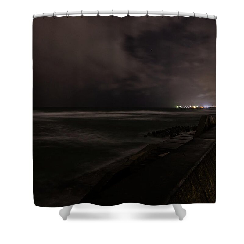 Sea Wall Shower Curtain featuring the photograph Storm Chasing by Eric Hafner