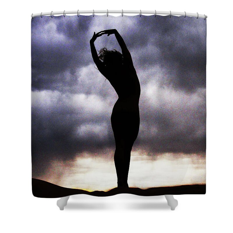 Clouds Shower Curtain featuring the photograph Storm Dance by Robert WK Clark