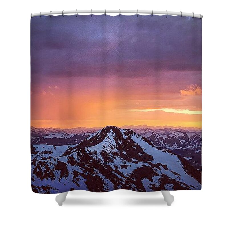 Colorado Shower Curtain featuring the photograph Stormy Sunset by Kevin Schwalbe