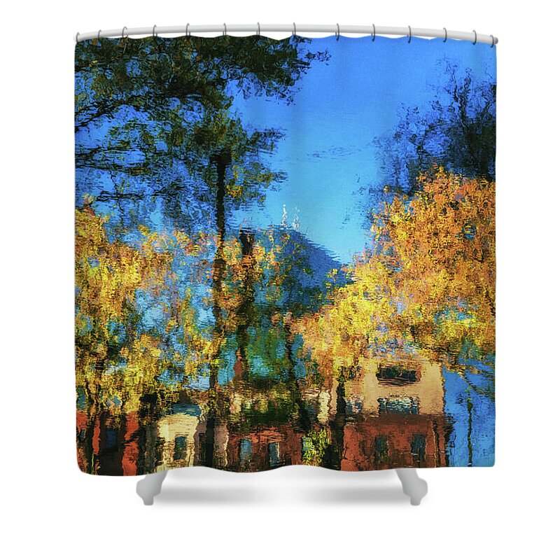 Back Bay Shower Curtain featuring the photograph Storrow Lagoon Impressions by Sylvia J Zarco
