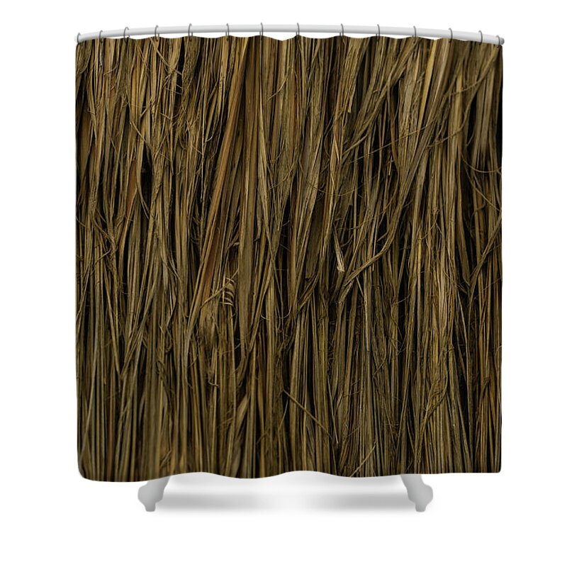 Tulum Shower Curtain featuring the photograph Straw texture by Julieta Belmont