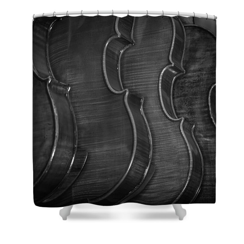 Music Shower Curtain featuring the photograph Strings Series 50 by David Morefield