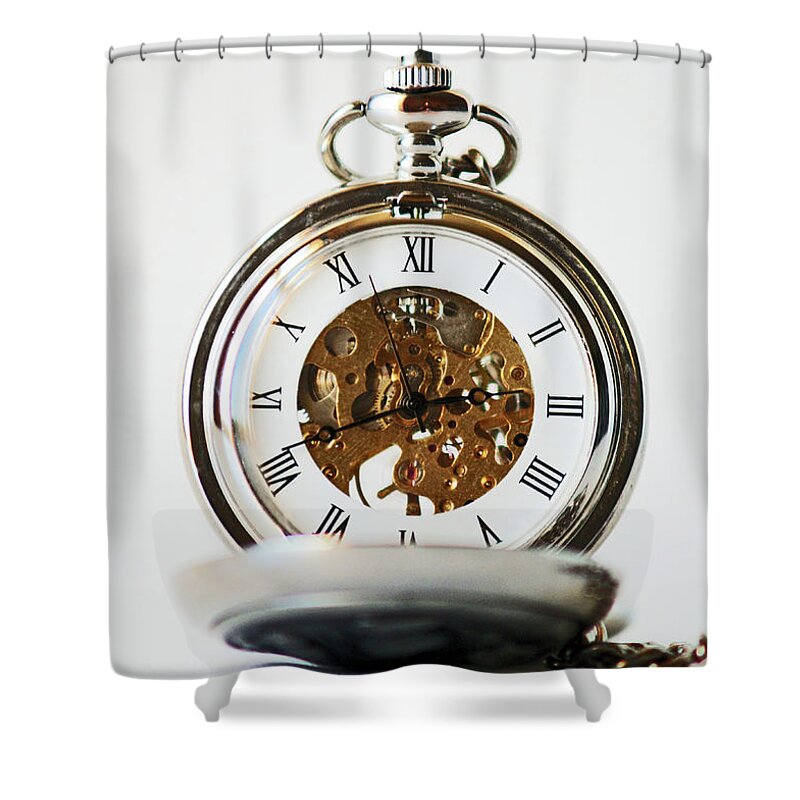 Studio Shower Curtain featuring the photograph STUDIO. Pocketwatch. by Lachlan Main