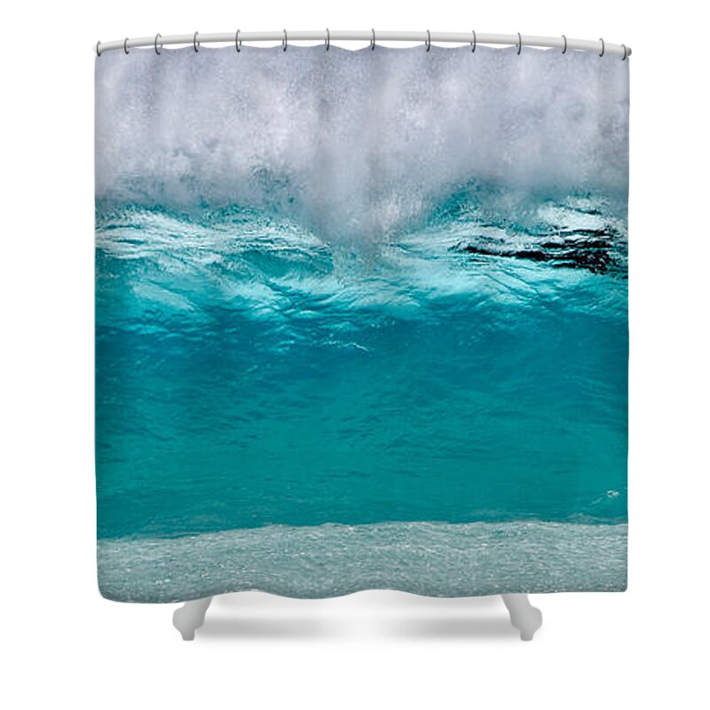 Kauai Shower Curtain featuring the photograph Sublime Surfer in the Blue by Debra Banks