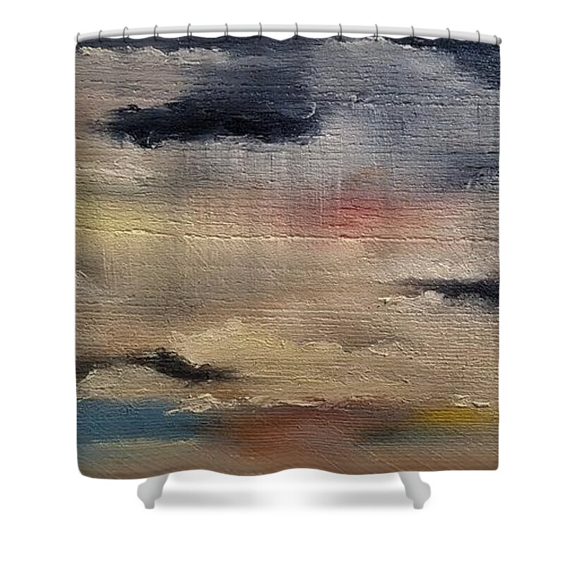 Montana Artist Shower Curtain featuring the painting Summer Rain         4919 by Cheryl Nancy Ann Gordon
