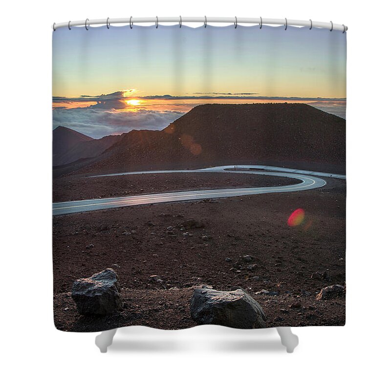 Maui Shower Curtain featuring the photograph Summit Sunrise by Steven Keys