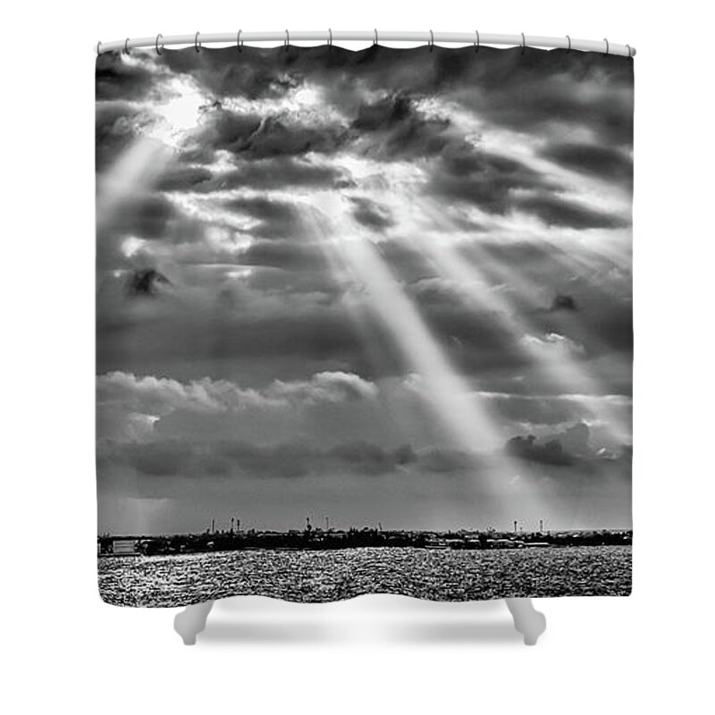 Nature Shower Curtain featuring the photograph SunBeam Breakout by Charles McCleanon