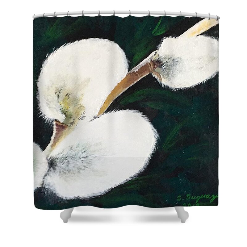 Pussy Shower Curtain featuring the painting Sunlit Pussy Willow by Sharon Duguay