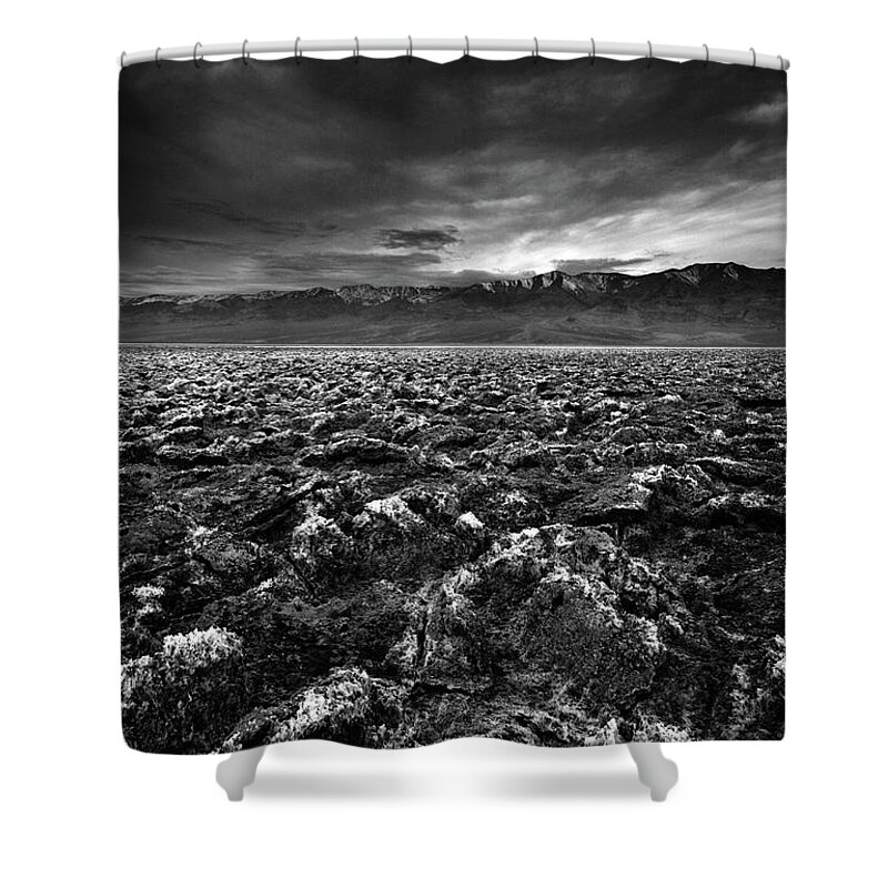 Scenics Shower Curtain featuring the photograph Sunrise At Devils Golf Course, Death by David Kiene
