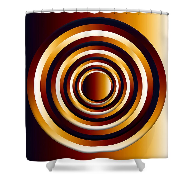 Circle Shower Curtain featuring the digital art Sunrise Gradient Circles by Pelo Blanco Photo