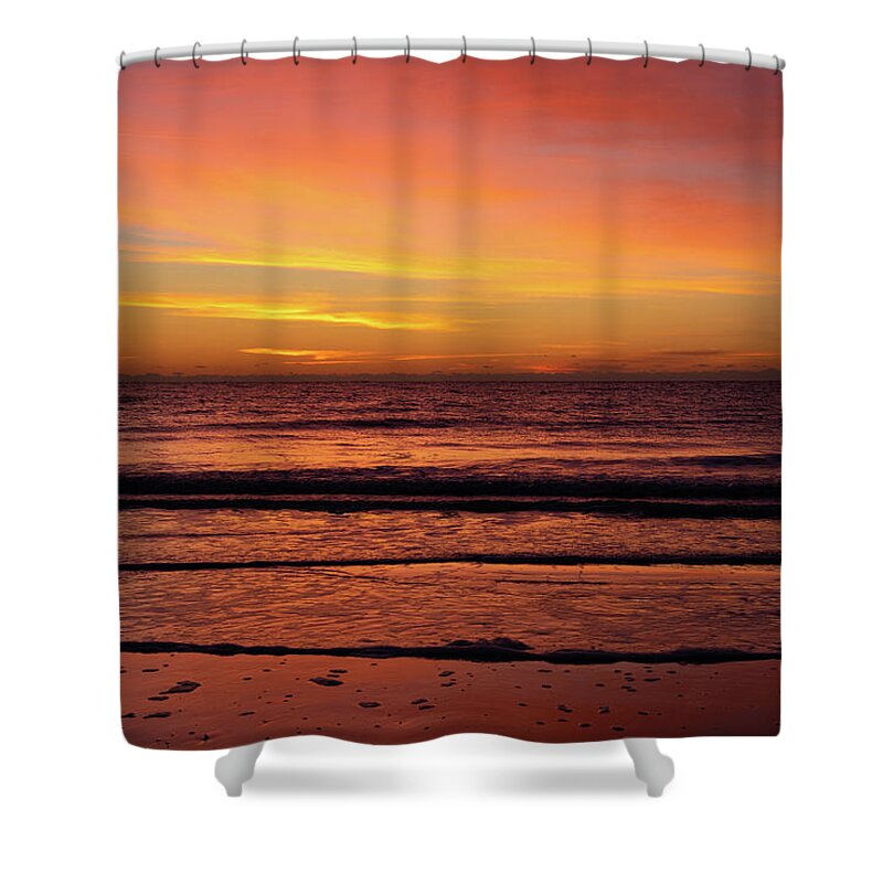 Vacation Shower Curtain featuring the photograph Sunrise Over Hilton Head Island No. 0295 by Dennis Schmidt