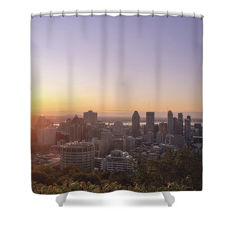 Montreal Shower Curtain featuring the photograph Sunrise over Montreal by Nicole Lloyd