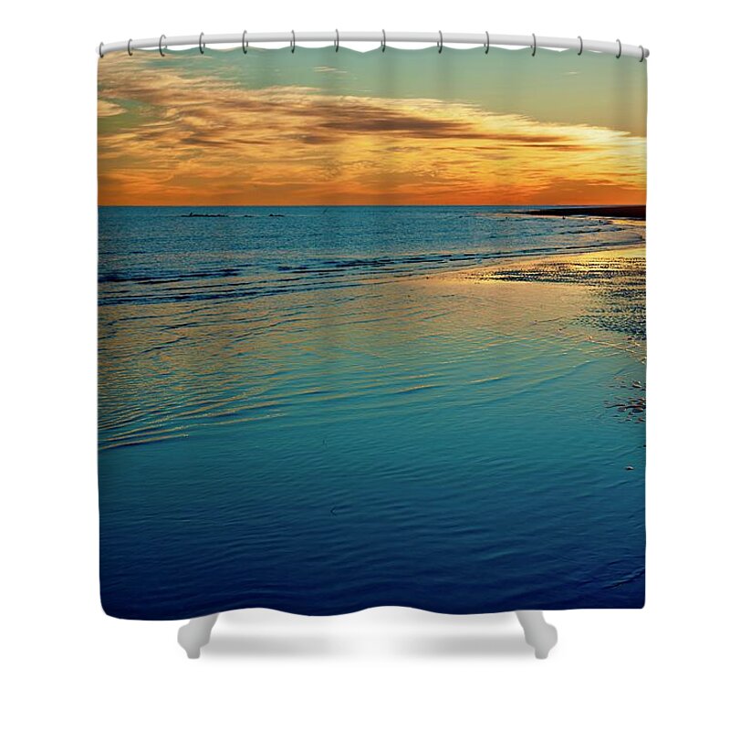 Sunrise Shower Curtain featuring the photograph Sunrise Over Port Royal Sound by Dennis Schmidt