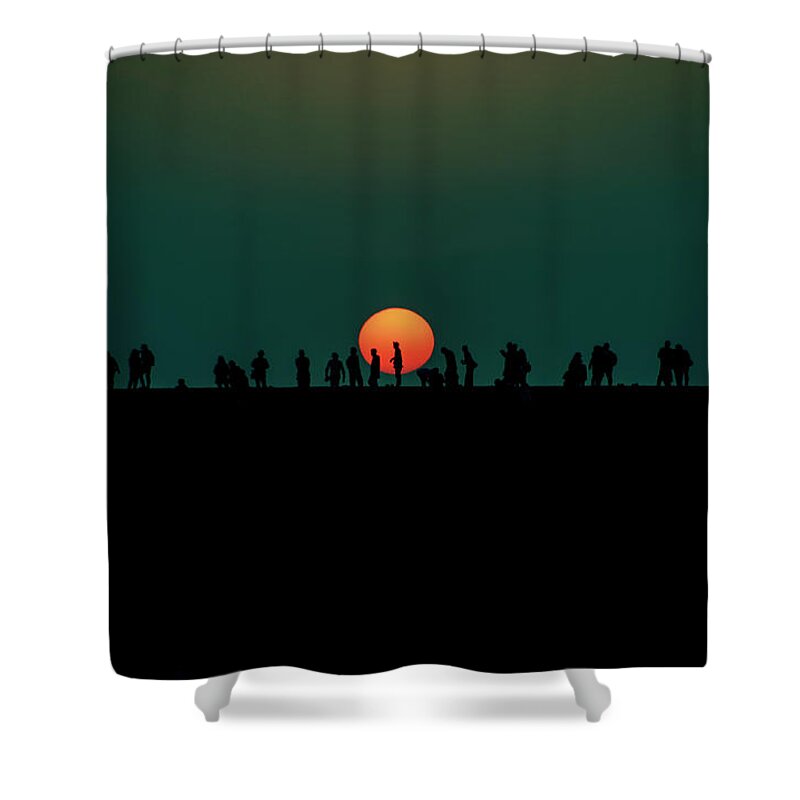 #sunset Shower Curtain featuring the photograph Sunset by Haruki Oku