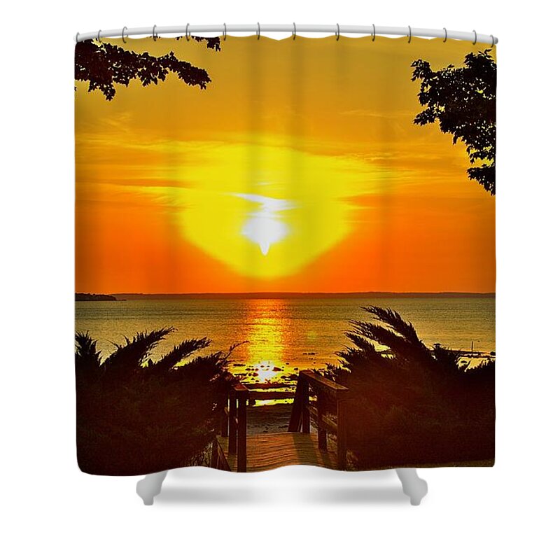 Sunset Shower Curtain featuring the photograph Sunset by Marty Klar