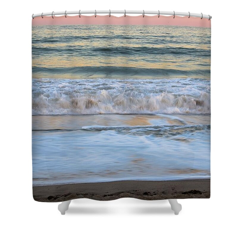 Landscape Shower Curtain featuring the photograph Sunset Wave 9 Vero Beach Florida by T Lynn Dodsworth