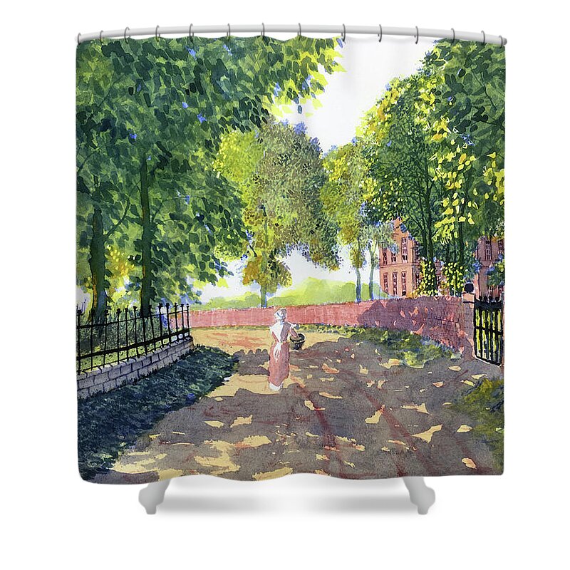 Watercolour Shower Curtain featuring the painting Sunshine and Shadows by Glenn Marshall