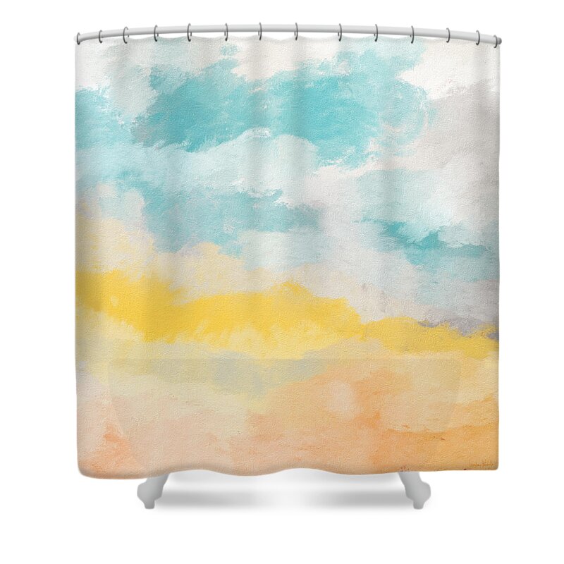 Landscape Shower Curtain featuring the mixed media Sunshine Day- Art by Linda Woods by Linda Woods