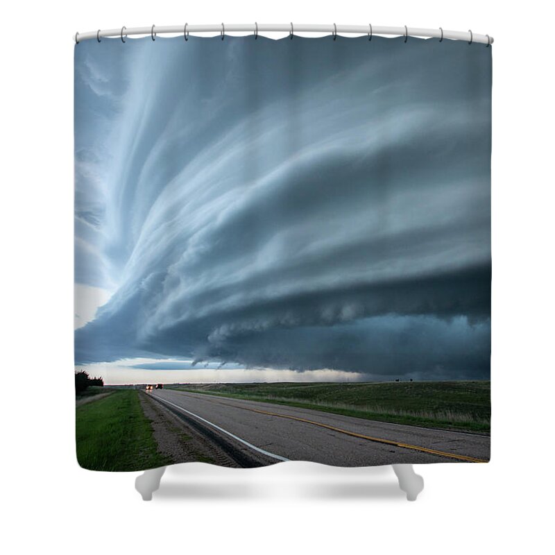 Storm Shower Curtain featuring the photograph Super Storm by Wesley Aston