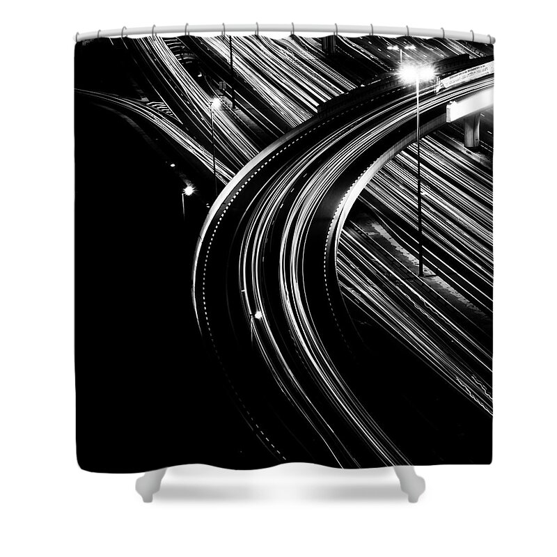 Curve Shower Curtain featuring the photograph Superhighway by Andy Teo Aka Photocillin