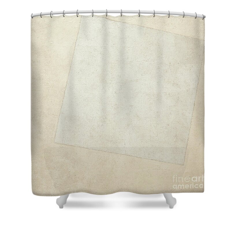 Kazimir Severinovich Malevich Shower Curtain featuring the painting Suprematist Composition, White On White by Kazimir Severinovich Malevich