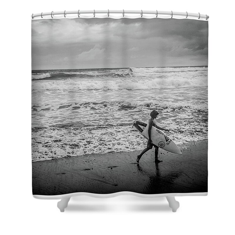 Surfer Shower Curtain featuring the photograph Surfer Boy by Tito Slack