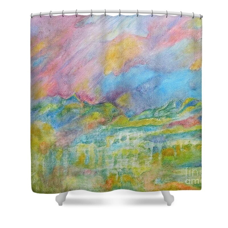 Dreams Shower Curtain featuring the painting Sweet Dreams by Scott Sladoff