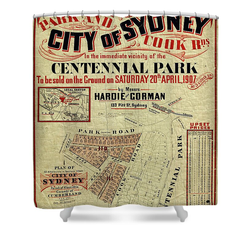 Sydney Australia Shower Curtain featuring the photograph Sydney 1907 by Andrew Fare