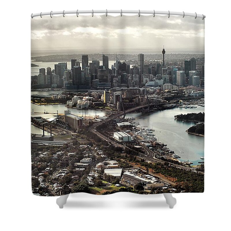 Outdoors Shower Curtain featuring the photograph Sydney Aerial Landscape by Jesse Swallow