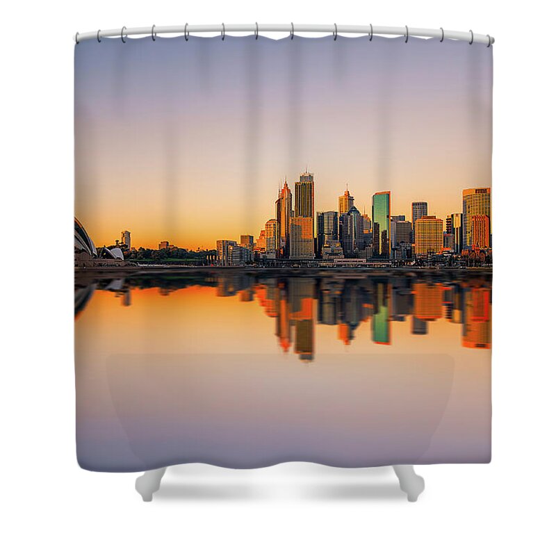 Tranquility Shower Curtain featuring the photograph Sydney Opera House And Skyline by The Trinity