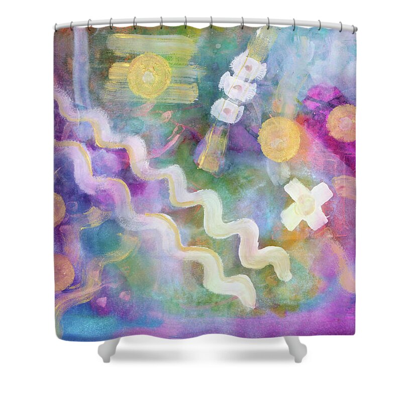Symbolic Art Shower Curtain featuring the digital art Symbolic Art by Don Wright