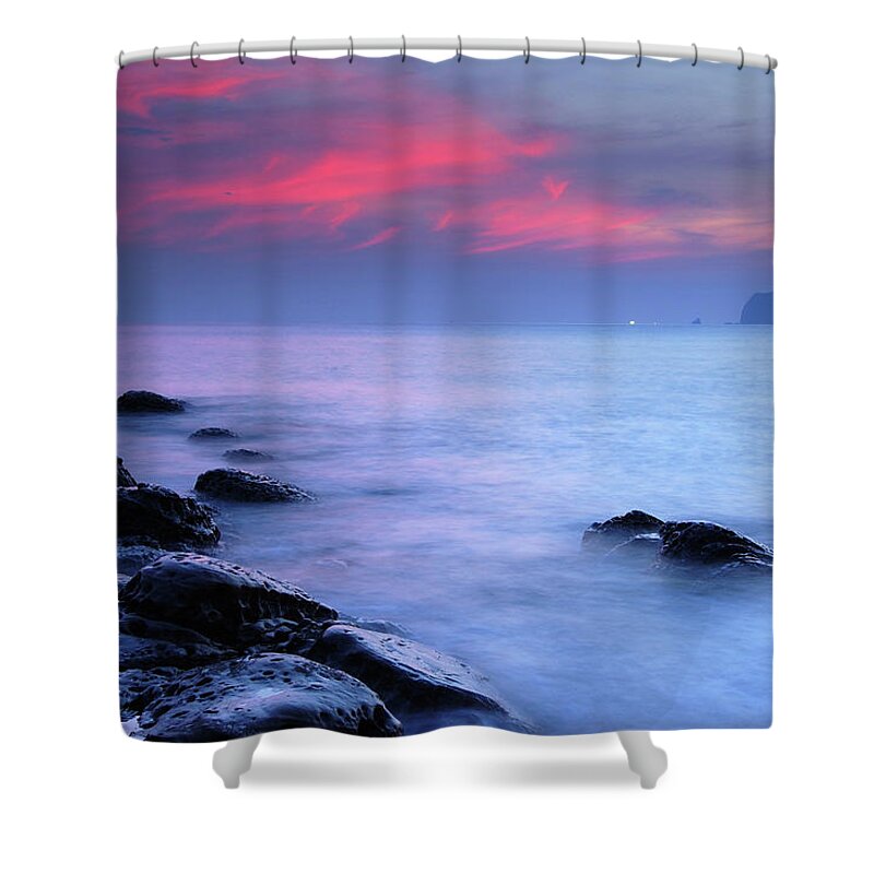 Scenics Shower Curtain featuring the photograph Taiwan North Coast At Dawn by Maxchu