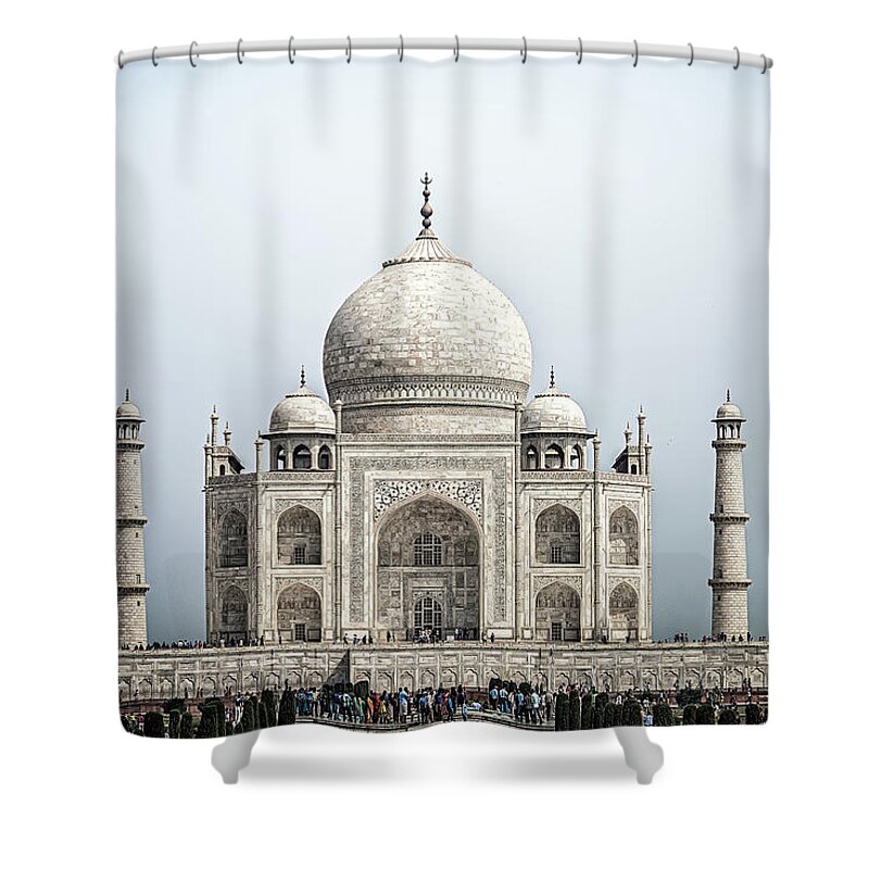 Architecture Shower Curtain featuring the photograph Taj Mahal by Epics.ca