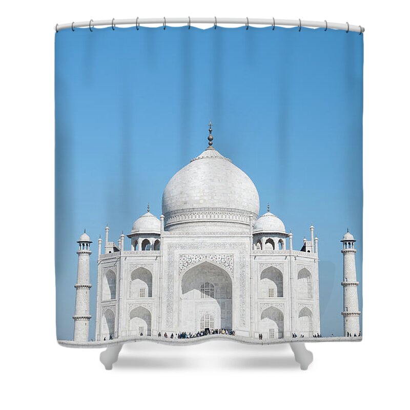 Built Structure Shower Curtain featuring the photograph Taj Mahal In Agra, India by Code6d
