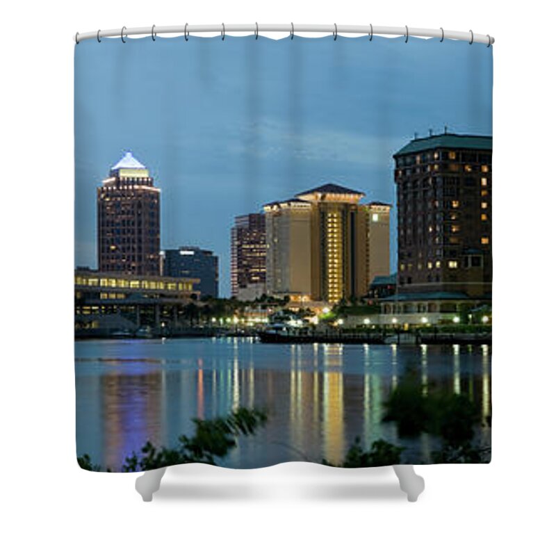 Downtown District Shower Curtain featuring the photograph Tampa Skyline by Chris Pritchard