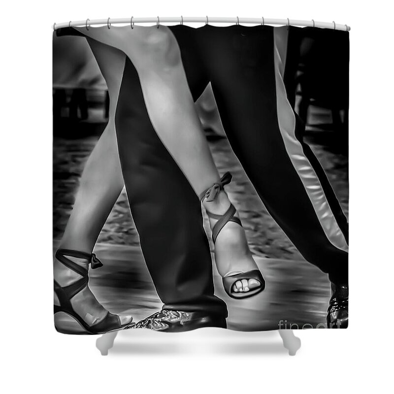 Tango Shower Curtain featuring the photograph Tango of Feet by Barry Weiss