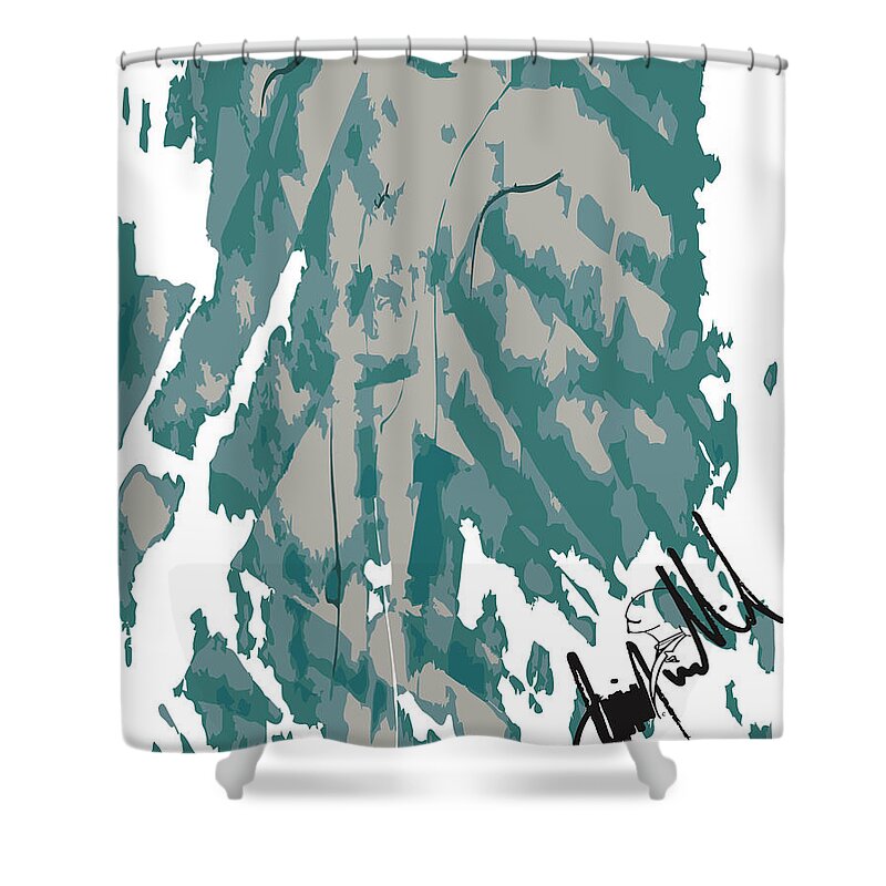  Shower Curtain featuring the digital art Tasha by Jimmy Williams