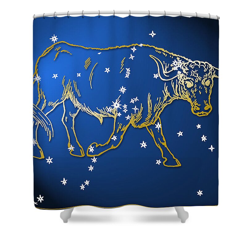 Constellation Shower Curtain featuring the photograph Taurus Astrological Sign by Tetra Images