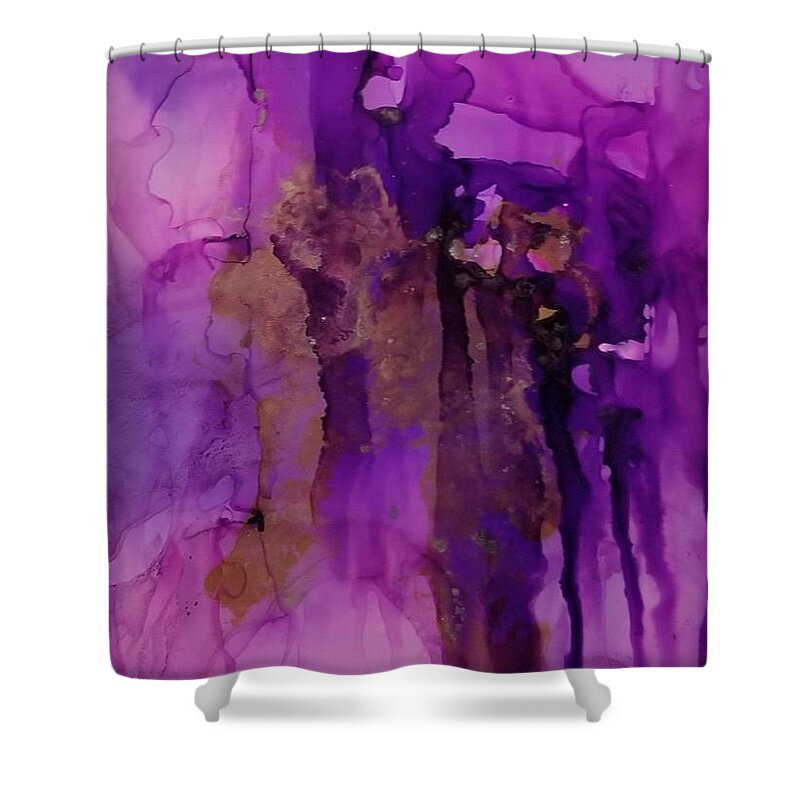 Art Shower Curtain featuring the painting Tear In My heart by Paulina Roybal