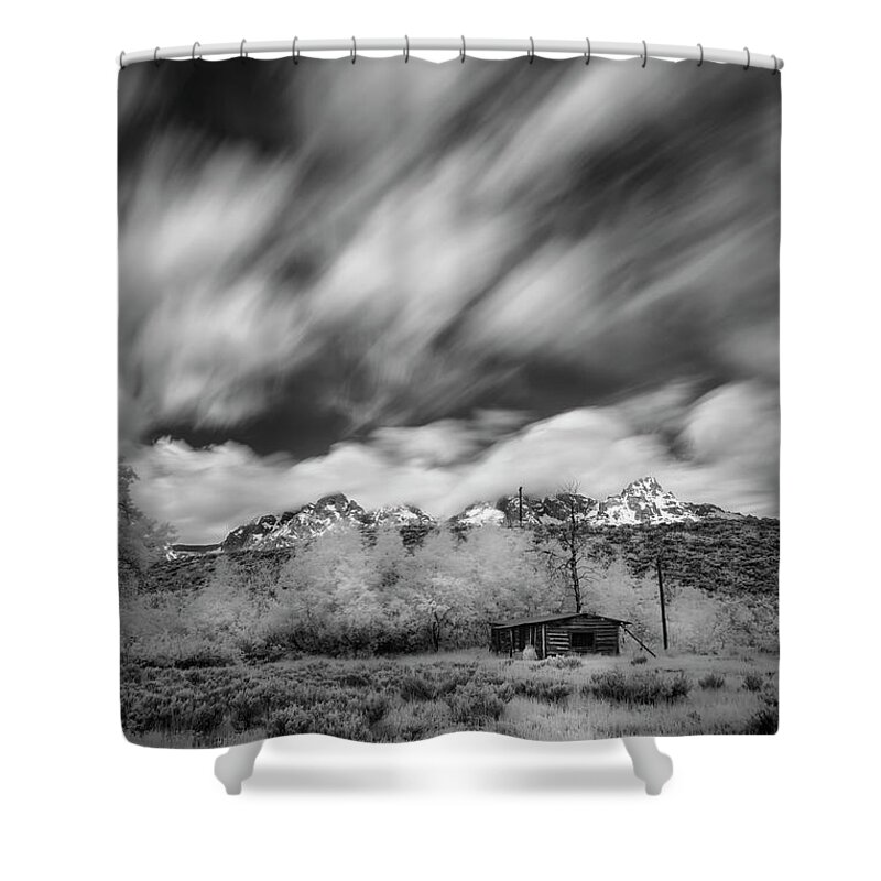 Tetons Shower Curtain featuring the photograph Teton Cloudscape by Jon Glaser