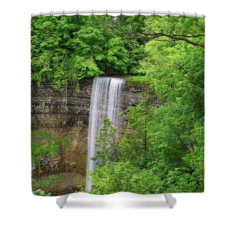 Tew Falls View Two Shower Curtain featuring the photograph Tew Falls View Two by Rachel Cohen