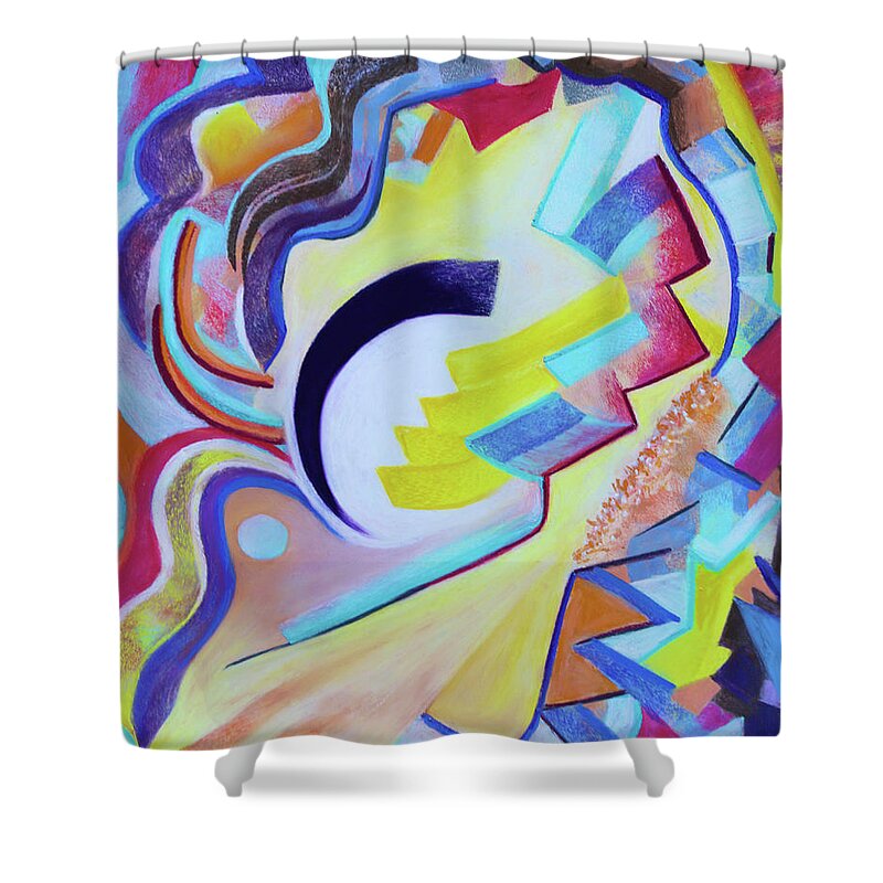  Shower Curtain featuring the painting Thank God it's Friday by Polly Castor