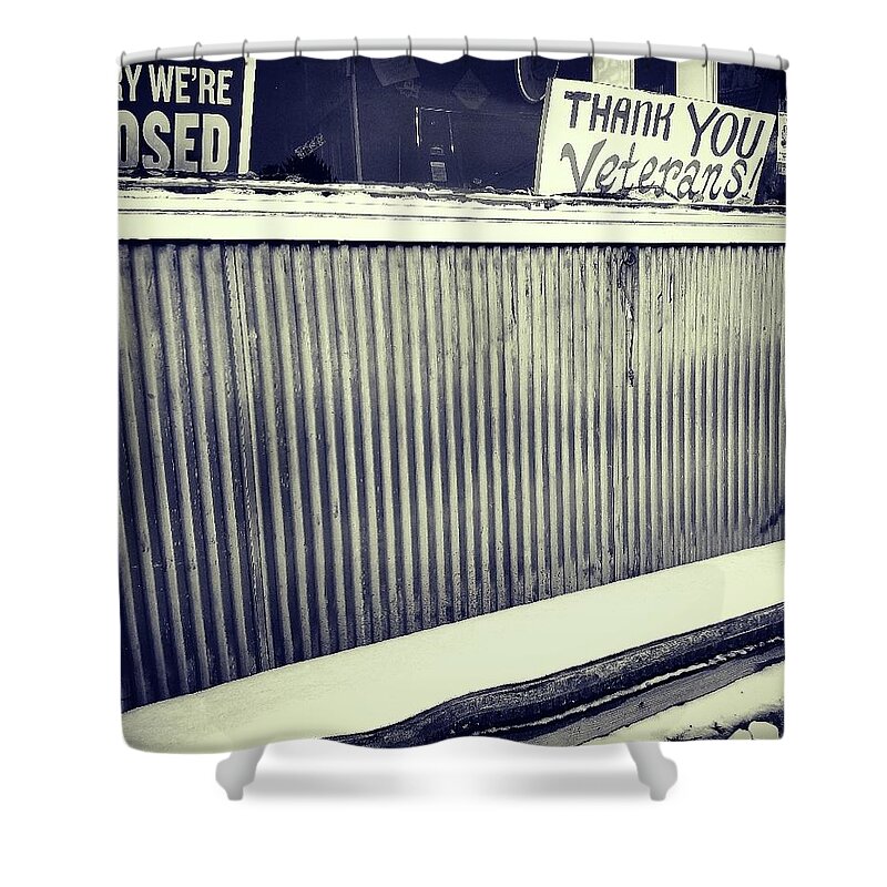 Small Town Shower Curtain featuring the photograph Thank You by Anna Villarreal Garbis