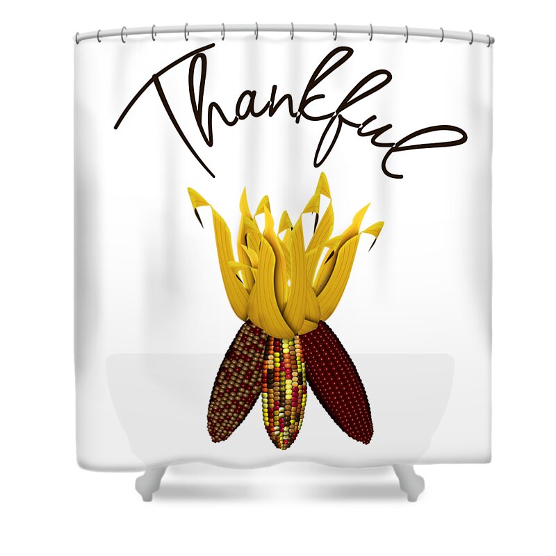 Thankful Shower Curtain featuring the photograph Thankful - Colorful Autumn Indian Corn by Colleen Cornelius