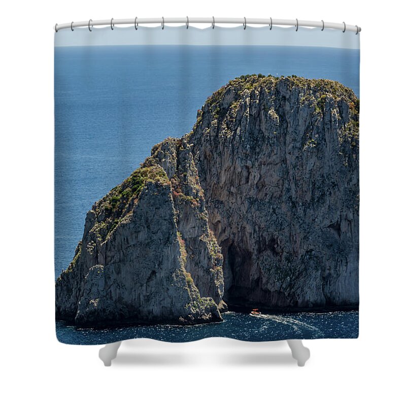 Capri Shower Curtain featuring the photograph The Arch of Lovers by Douglas Wielfaert