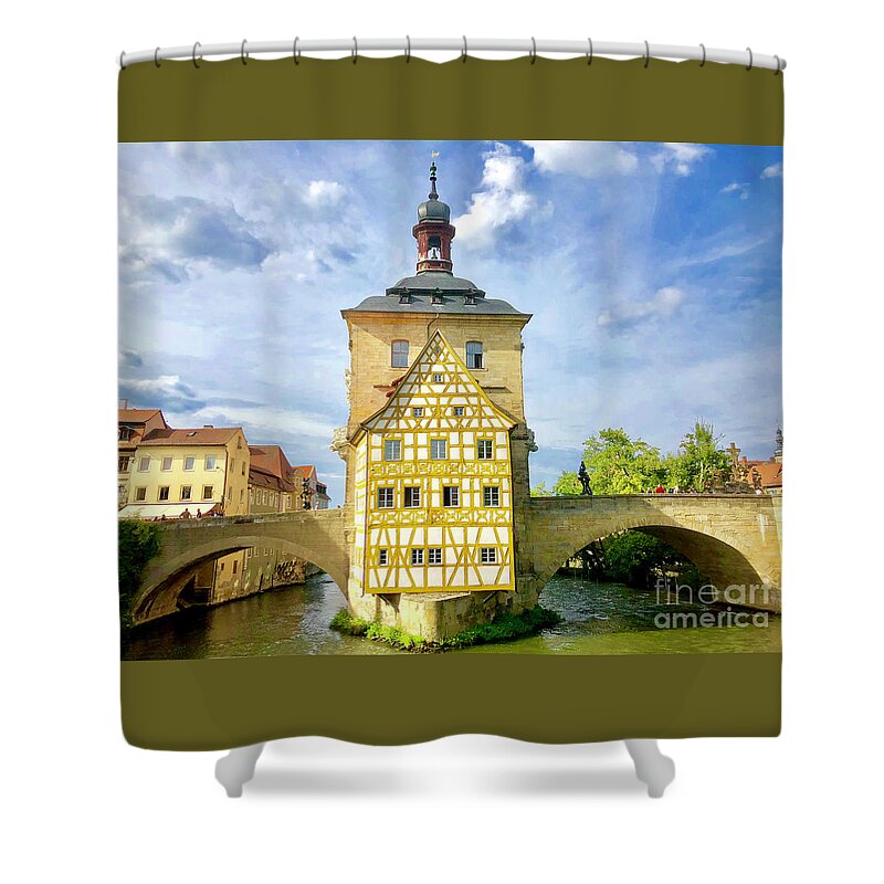 Bamberg Shower Curtain featuring the photograph The beautiful Bavarian town of Bamberg on a gorgeous summers day. by Gunther Allen